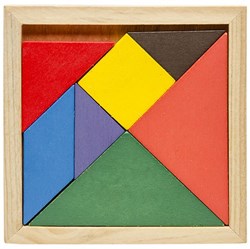 Tangram puzzel houten speelgoed kleurrijk educatief spel