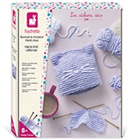 Janod kit tricot jouet - Bonnet chat créatif DIY à tricoter