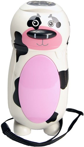 Lampe torche knijpkat chouette noire plastique jouet manuel-3
