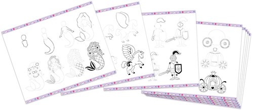 Janod tekenpakket - Fantasy stap voor stap leren tekenen - creatief speelgoed-3