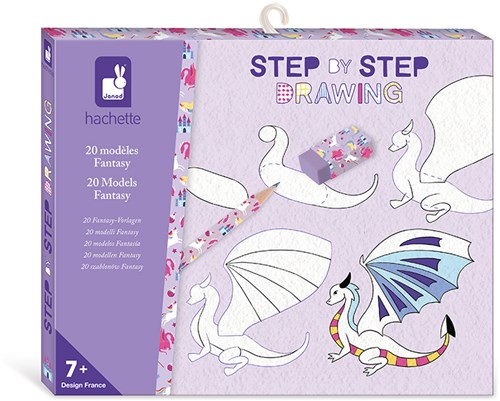 Janod tekenpakket - Fantasy stap voor stap leren tekenen - creatief speelgoed