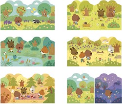 Janod stickerboek - bos stickers voor peuters en kleuters