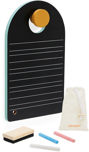 Janod Tableau noir Tableau noir portable avec craie