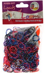 Loombands polka dot set - 600 stuks kleurrijke elastiekjes creatief speelgoed