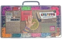 Creafun loomband knutselset 2500 stuks kleurrijke elastiekjes