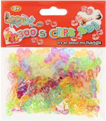 Loom Twister loomonderdelen S-vorm multicolor 300 stuks loombandjes
