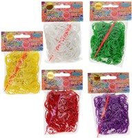 Loombands geur groen 300 stuks met haaktool en S-clips creatief speelgoed