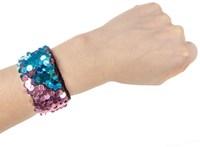 Bracelet à paillettes slap bracelet accessoire sirène pour enfants-2