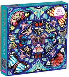 Mudpuppy puzzel 500 stukjes - familie puzzel Kaleido Butterflies vlinders