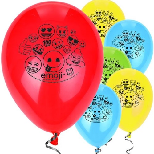 Haza ballonnen emoji 30cm 8 stuks feestdecoratie helium-3