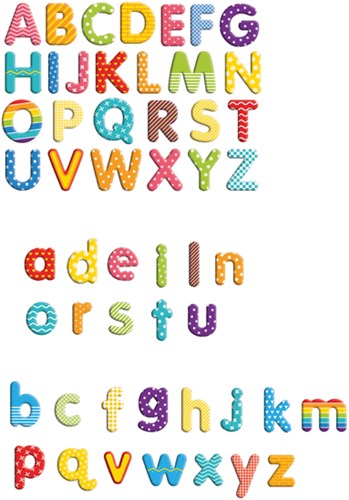 Eduplay magnetische letters educatief speelgoed in bewaarbox 100 stuks