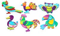 Eduplay puzzle magnétique jouet oiseaux - jeu éducatif en bois-2
