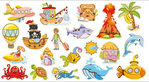 Eduplay magneetfiguren zee - houten speelgoed voor magneetbord