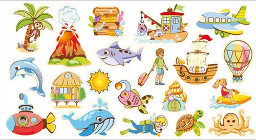 Eduplay magneetfiguren zee - houten speelgoed voor magneetbord-2