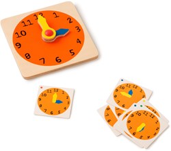Eduplay horloge éducatif jeu en carton multicolore - apprendre à lire l'heure