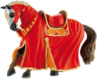 Bullyland cheval de tournoi rouge figurine - cheval jouet chevalier