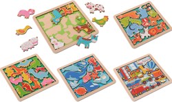 Eduplay set de puzzles en bois - jouets puzzles pour enfants