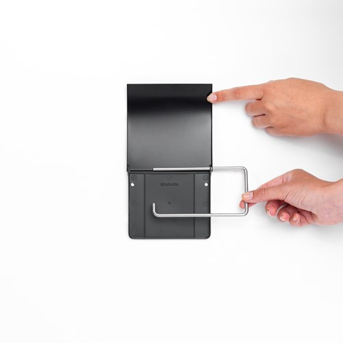 Brabantia toiletrolhouder ReNew mat zwart - badkameraccessoire-3