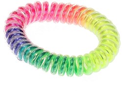 Armband spiraal regenboog kleuren kunststof kleurrijk kindersieraad