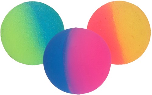 Stuiterbal duokleur multicolor speelgoed - vrolijke stuiterbal 32 mm-3