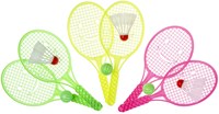 Duckiez tennis speelset voor kinderen met bal en shuttle - kleurrijk buitenspeelgoed