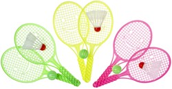 Duckiez tennis speelset voor kinderen met bal en shuttle - kleurrijk buitenspeelgoed