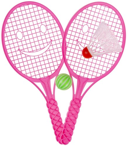 Duckiez tennis speelset voor kinderen met bal en shuttle - kleurrijk buitenspeelgoed-2