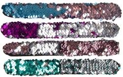 Bracelet claquant paillettes accessoire magique changeant de couleur pour enfants
