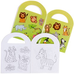 Kleurboek met stickers wilde dieren kleurboekje creatief avontuur