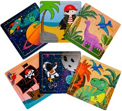Puzzle en bois jouet enfant - éducatif et coloré - 15x15 cm