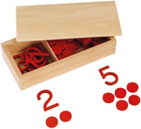 Eduplay jouet Montessori chiffres et jetons en bois dans une boîte-3