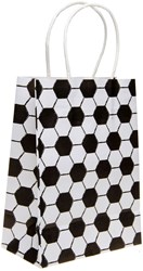 Sac cadeau football pochette papier fête sportive 16x22x9cm