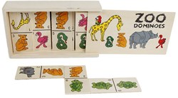 Domino FSC Hout educatief kinderspeelgoed - houten dominospel 28 stuks