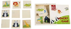 Memoryspel houten dieren 16-delig FSC duurzaam kinderspel