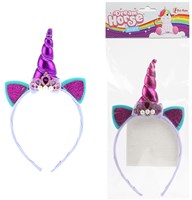 Diadème licorne violet accessoire cheveux enfants fantaisie