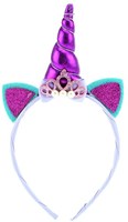 Diadème licorne violet accessoire cheveux enfants fantaisie-2