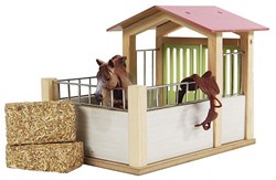 Écurie jouet Kids Globe rose échelle 1:24 étable en bois