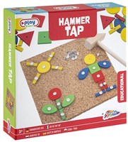Creative Craft Group hamertje tik houten speelgoed set 74-delig voor kinderen