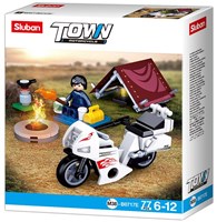 Sluban speelgoed motorrijder met tent - bouwset voor kinderen-2