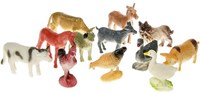 Animaux de la ferme coffret jouet plastique 12 pièces coloré-2