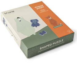 Trixie dieren vormenpuzzel FSC karton - educatief peuterspeelgoed