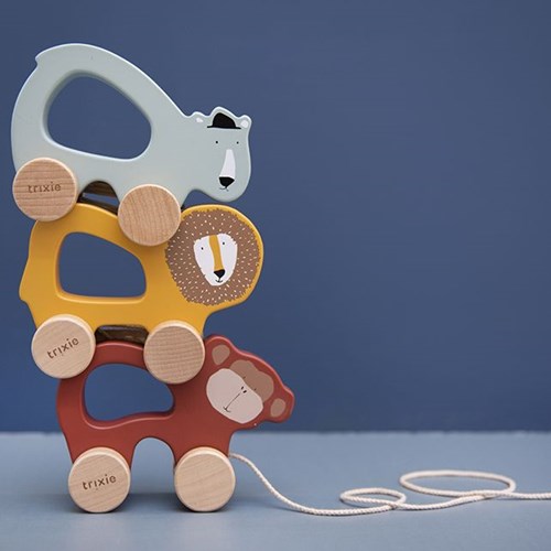 Trixie houten trekspeeltje - Mr. Polar Bear - FSC hout - IJsbeer speelgoed-2