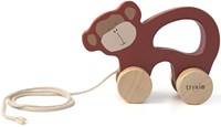 Trixie jouet à tirer en bois - singe - bois FSC - jouet bébé - Mr. Monkey
