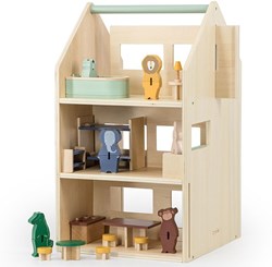 Trixie Houten poppenhuis met accessoires - FSC houten speelgoed huis