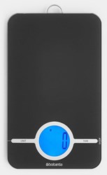 Brabantia keukenweegschaal digitaal zwart - Tasty+ met LCD display
