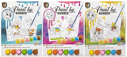 Grafix peinture par numéros animaux - kit de peinture pour enfants