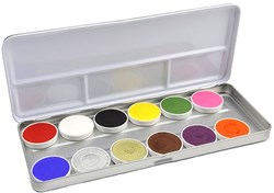 Palette de maquillage à l'eau 12 couleurs pour enfants et adultes