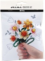 Creativ Company kit de fleurs créatif - coffret créatif avec perles et chenille-3