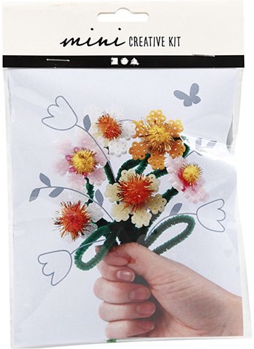 Creativ Company kit de fleurs créatif - coffret créatif avec perles et chenille-3