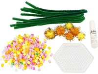 Creativ Company kit de fleurs créatif - coffret créatif avec perles et chenille-2